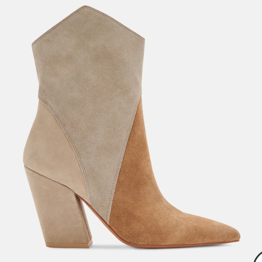 Dolce vita Suede Ankle Boots - Beige and Brown - Picture 1 of 5